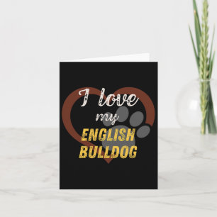 Tarjeta Amar a mi perro Bulldog inglés