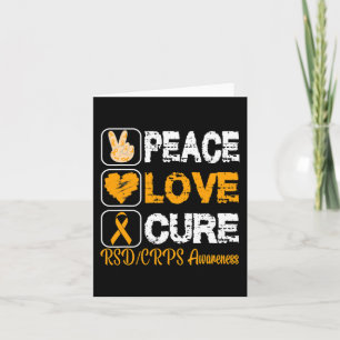 TARJETA AMAR A PEACE CURE RSD CRPS CONCIENCIACIÓN