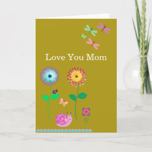 Tarjeta Amar a tu mamá Amarilla Flagelación de Flores