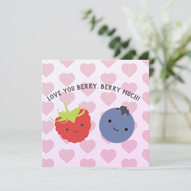 Tarjeta Amar Berry Berry Mucho (Anverso de pie)