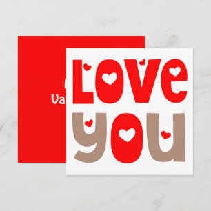 Tarjeta Amar Citas Feliz Día de San Valentín Blanco Rojo