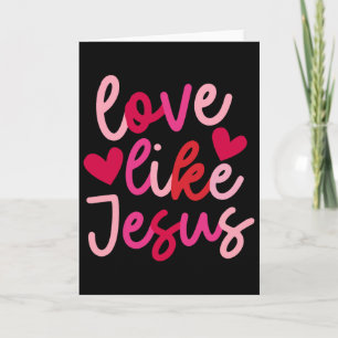 Tarjeta Amar Como Jesús Coqueta Corazón Cruz Cristiano Val