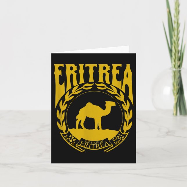 Tarjeta Amar Eritrea con Eritrea Emblem Eritrea Independie (Anverso)