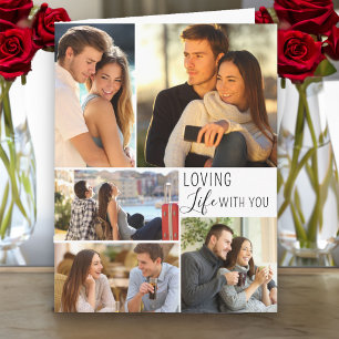 Tarjeta Amar la vida contigo 5 Collage de fotos San Valent