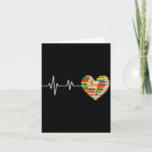 Tarjeta Amar Libros Latido Corazón Amante Libros Leyendo