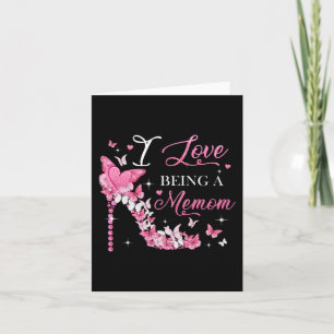 Tarjeta Amar ser una Memom Butterfly de tacón alto Día de 