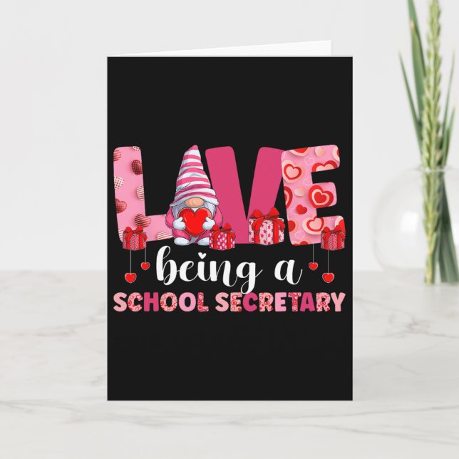 Tarjeta Amar Ser Una Secretaria Escolar San Valentín (Anverso)