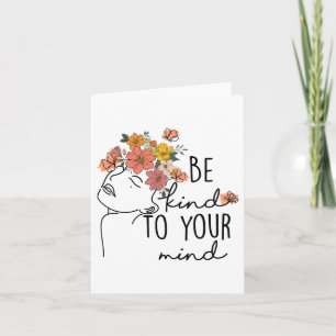 Tarjeta Amar Su Mente Colorida Flor Salud Mental Que