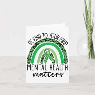 Tarjeta Amar Su Mente Leopardo Arcoiris Salud Mental Pr