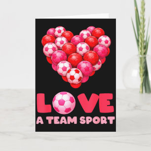 Tarjeta Amar un deporte de equipo Diseño divertido de San 