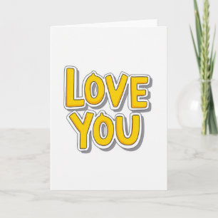Tarjeta Amarilla Clásica de Amor
