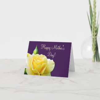 Tarjeta amarilla clásica del día de madre