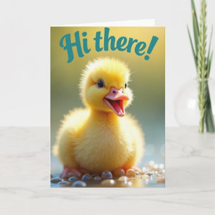 Tarjeta Amarilla de Patito Hola