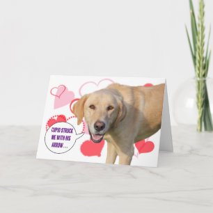 Tarjeta amarilla del el día de San Valentín del
