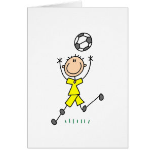 Tarjeta amarilla del fútbol de los muchachos