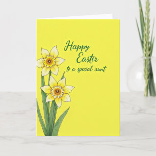 Tarjeta Amarilla Floral de Primavera