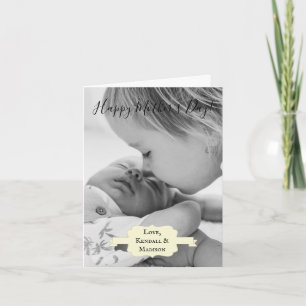 Tarjeta Amarilla Minimalista de Día de la Madre co