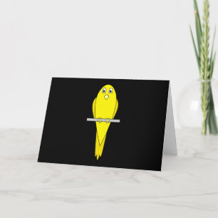 Tarjeta Amarillo patito. Canario. En negro.