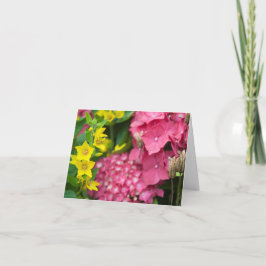 Tarjeta Amarillo y rosa