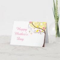 Amarillo y Rosa Floral Pájaro Día de la Madre