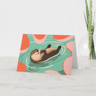 Tarjeta Amazing Otter Animal Greeting Card