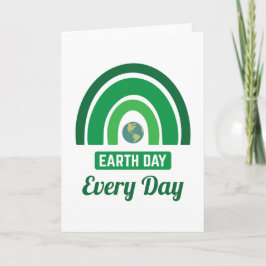 Tarjeta Ambientalismo Arcoíris Verde Día de la Tierra Todo