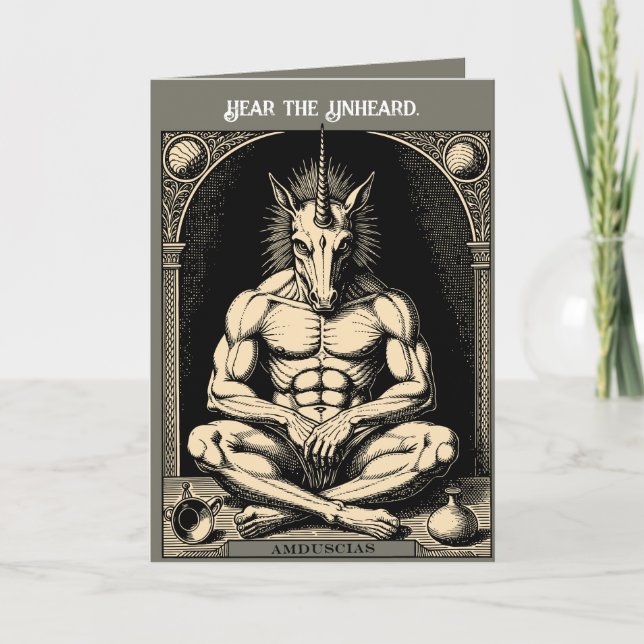 Tarjeta Amduscias Un híbrido embrujado (Anverso)