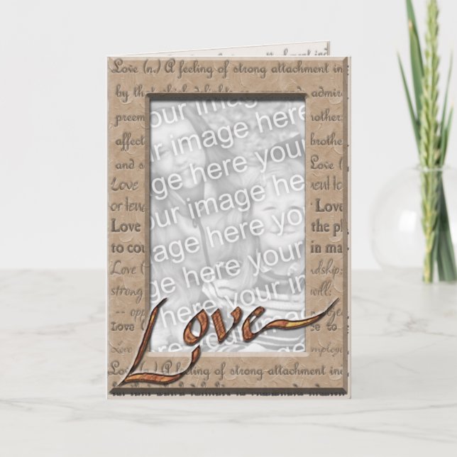 Tarjeta Ame y acaricie la foto (Anverso)