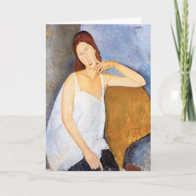 Tarjeta Amedeo Modigliani - Jeanne Hebuterne (Anverso)