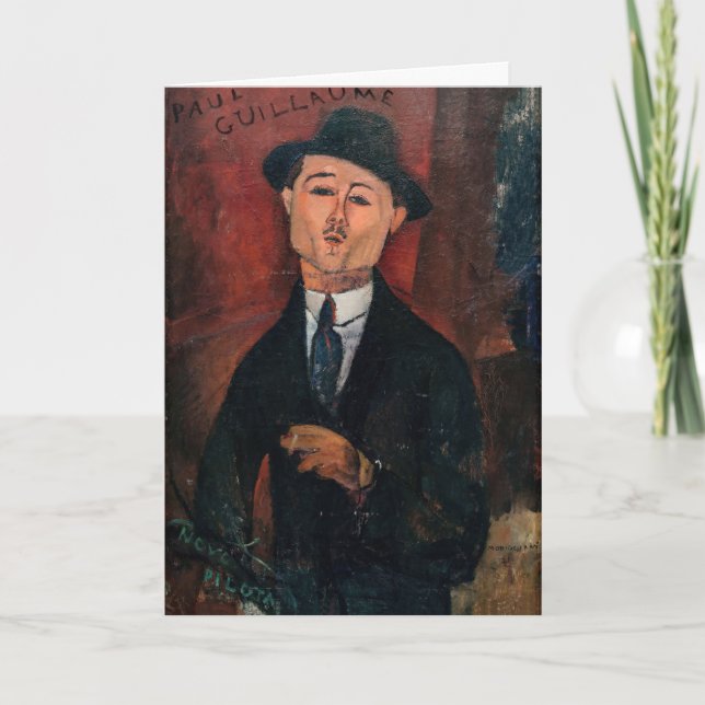 Tarjeta Amedeo Modigliani - Paul Guillaume, Novo Pilota (Anverso)