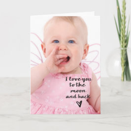 Tarjeta Ámele a la luna y al corazón trasero