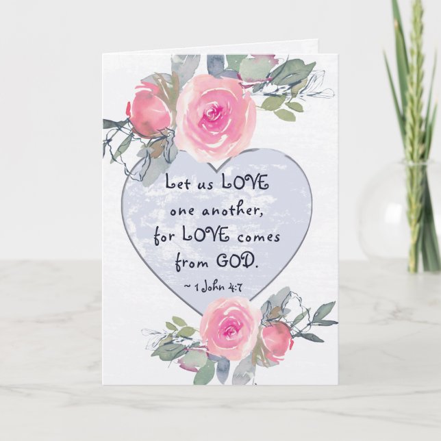 Tarjeta Amemos mutuamente a otro El día de San Valentín de (Anverso)
