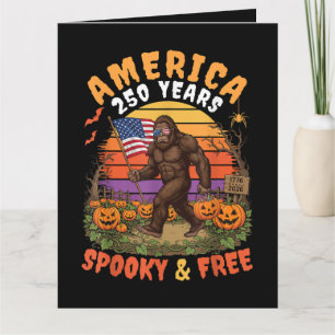 Tarjeta América 250 Halloween espeluznante Bigfoot