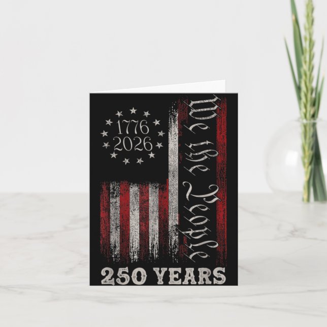 Tarjeta America 250th Birthday Us Flag 250 Years We The Pe (Anverso)