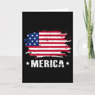 Tarjeta América 4 de julio bandera estadounidense patrióti