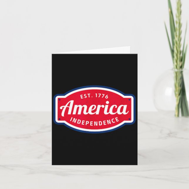 Tarjeta América es 1776 independencia 4 de julio (Anverso)