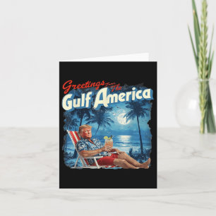 Tarjeta América Golfo Trump 2024 Retro Beach Estados Unido