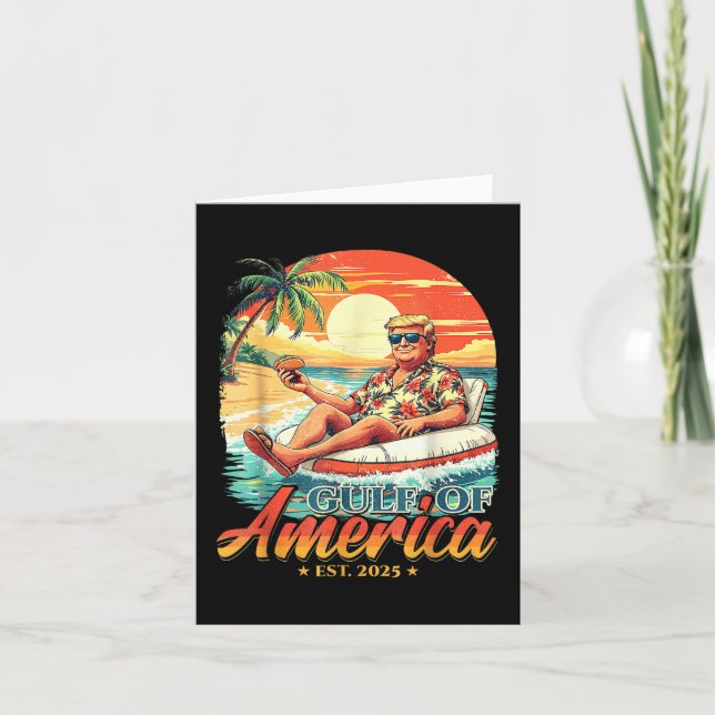 Tarjeta América Golfo Trump 2024 Retro Beach Estados Unido (Anverso)