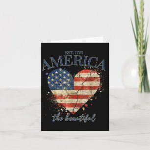 Tarjeta América la hermosa día de la independencia patriót