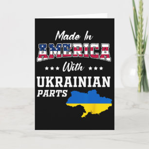 Tarjeta América Partes Ucranianas Mapa de Ucrania Bandera