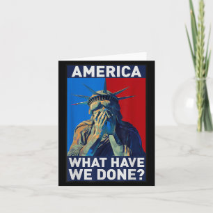 Tarjeta América qué hemos hecho, estatua de la libertad, p