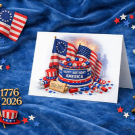 Tarjeta America’s 250 Years of Freedom Patriotic Birthday 