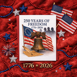 Tarjeta America’s 250 Years of Freedom Patriotic Birthday 