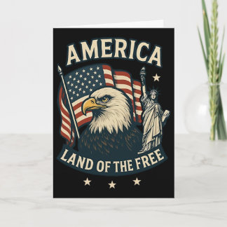 Tarjeta América Tierra De Los Libres Bandera De EE. UU. 4 