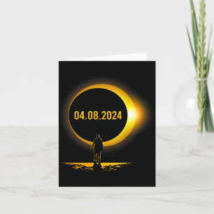 Tarjeta América Totalidad 04 08 24 Divertido Eclipse Solar