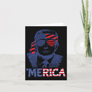 Tarjeta América Trump Feliz 4 de Julio Trump Bandera Ameri