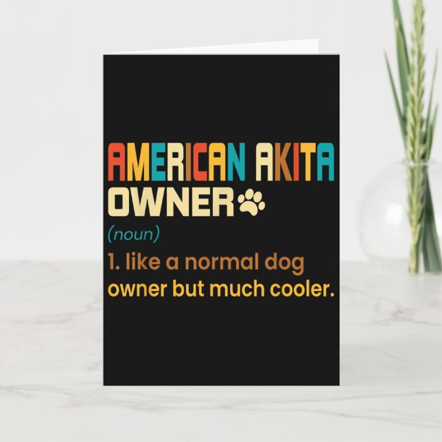 Tarjeta American Akita Lover Design - Gift For American Ak (Anverso)