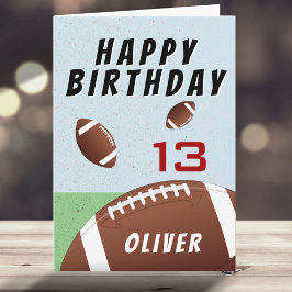 Tarjeta American Football Ball Happy Birthday 