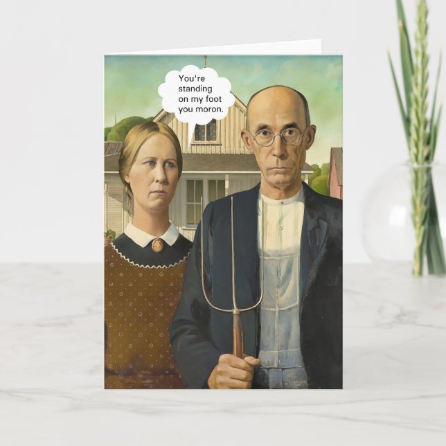 Tarjeta American Gothic  (Anverso)