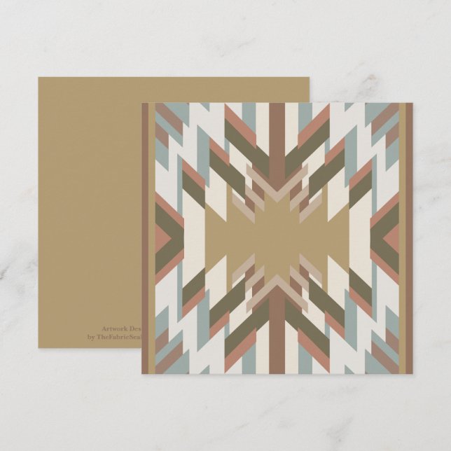 Tarjeta American Southwest Desert Colors Inspired Design (Anverso / Reverso)